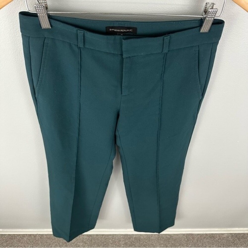 Banana Republic Green Trouser Work Pants Size 0 Professional Office Career - Picture 3 of 14
